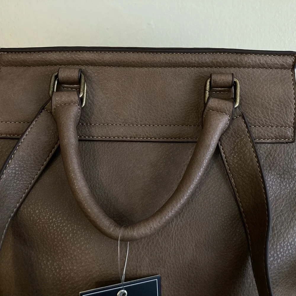 Darcy Marks London Floral Embossed Backpack Bag NWT Brown